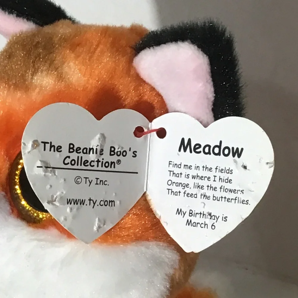 Ty Beanie Boos‎ Meadow Fox Plush 6